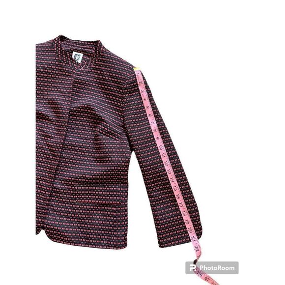 Anne Klein Women’s Black/Cinnamon Mandarin Collar Jacket Size 8 - Picture 13 of 15